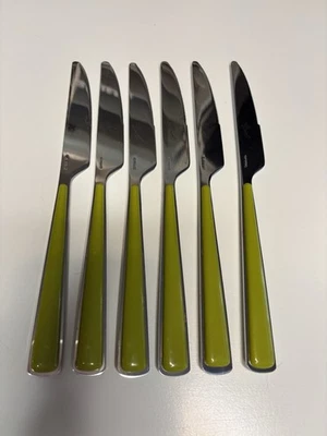 Juego 6 Cuchillos de Cena Fiesta Merengue LEMONGRASS Cuchillo de Repuesto Verde Lima Foto 1 de 4