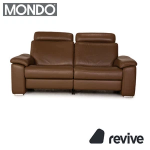 Mondo Maestra Leder Zweisitzer Braun Sofa Couch elektrische Funktion - Bild 1 von 8