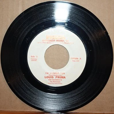LOUIS PRIMA **I'm Leaving You** JUDY Popcorn Soul Jazz 45 on PRIMA 22206 - Image 1 of 2