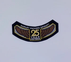 Harley Davidson Rocker Patch Harley Owners Group HOG 25 Year Member - Picture 1 of 2