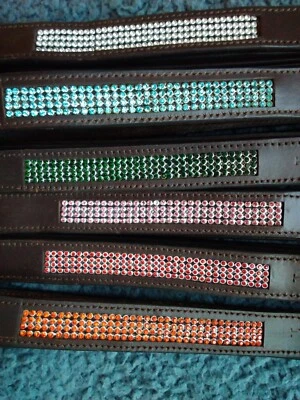 Estribo Inglés Cuero Bling Cristales 54 pulgadas y 61 pulgadas Foto 1 de 4