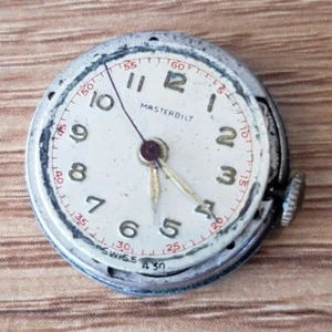Reloj Masterbilt Vintage 7 Joyas Estilo Militar 60C 10k rgp Major Back WP1 - Imagen 1 de 13