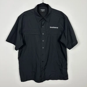 SHIMANO Mens Sz XL Shirt Black Vent Back Fishing Outdoor Casual - Picture 1 of 6