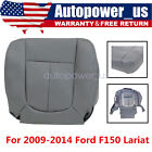 For 2009-2013 2014 Ford F150 Driver Bottom Perforated Leather Seat Cover Gray