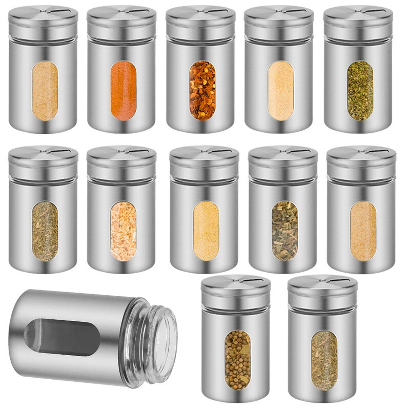 Salzstreuer Aus Edelstahl – 2 Stück, Mit Deckel & Griff, Für Salz, Zucker, Mehl & Gewürze