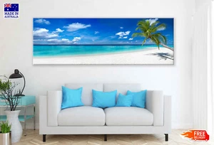 Panoramic Canvas White Sand Sea View High Quality 100% Australian Made Quality - Picture 1 of 3