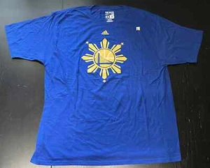 Adidas NBA Golden State Warriors Curry T-Shirt Blue Men's Size 2XL 100% COTTON - Picture 1 of 2