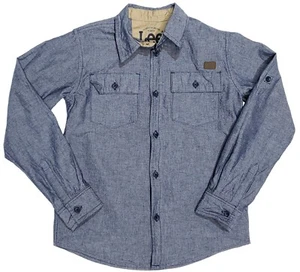 Lee Shirt Button Front Gray Long Sleeve Size 7 XL - Picture 1 of 11