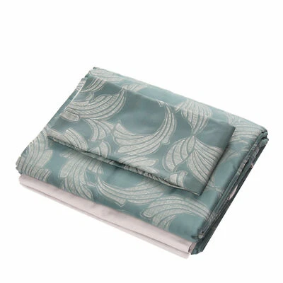 $2499 FUNDA NÓRDICA FRETTE VOLUTE JACQUARD SATÉN JUEGO DE SÁBANAS 4 piezas verde jade italia Foto 1 de 4