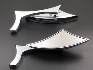 Chrome Spear Rear View Side Mirrors For Kawasaki Vulcan VN 750 800 900 1500 1600 - Picture 1 of 6