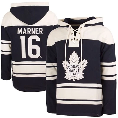 Men's Toronto Maple Leafs Mitch Marner '47 Brand Heavyweight Jersey Lacer Hoodie - Image 1 of 3