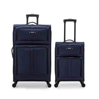 Equipaje giratorio expandible U.S. Traveler Anzio Softside, azul marino, juego de 2 piezas (2... Foto 1 de 4