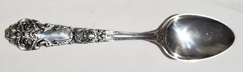 Reed & Barton Solid 8-1/4 Inch Sterling Silver Serving Spoon French Renaissance Cover
