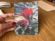 Carte Postale Lenticulaire Dimensional 3D Fleurs Crystal Roses - Neuve 77