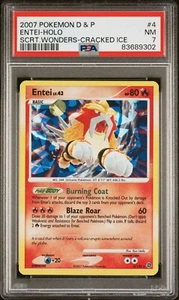 Pokemon Entei Cracked Ice Holo - Secret Wonders - 4/132 - PSA 7 - Picture 1 of 2