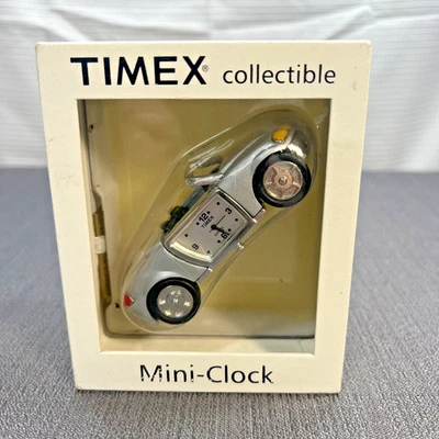 Timex Car Quartz Collectible Mini Clock Silver Porsche Car New Sealed - Image 1 of 4