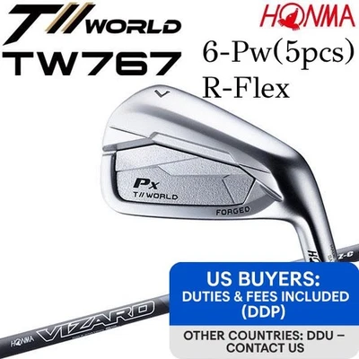 HONMA Tour World Px TW767 2025 6-pw 5pcs Iron Set R-Flex VIZARD EZ-C Graphite - Image 1 of 4