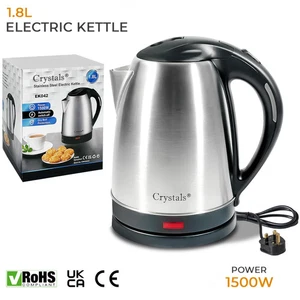 1500W Electric Kettle Stainless Steel Cordless Jug 1.8L Overheat Protection - Picture 1 of 6