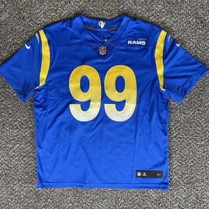 Nike Men’s Aaron Donald Blue Vapor Limited LA Los Angeles Rams Jersey Size 2XL - Picture 1 of 6