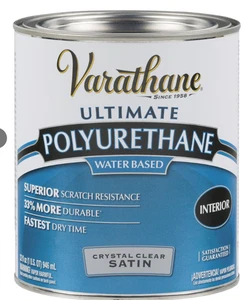 Varathane® Ultimate Water-Based Crystal Clear Satin Wood Polyurethane - 1 qt. - Picture 1 of 1