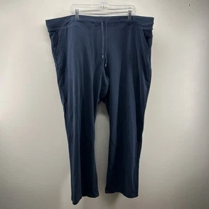 LL Bean Women's Ultrasoft Sweats Drawstring Straight Fit Pants Navy Size 3X - Picture 1 of 8