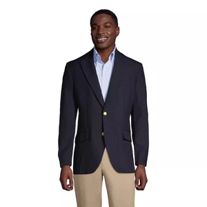 Lands' End Men's Hopsack Blazer - 36 - Deep Navy - Picture 1 of 4