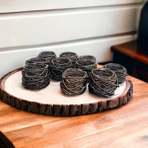 Handgefertigte Kupfer Antik Runde Serviettenringe Halter Esstisch Dekor 10er Set - Bild 1 von 7