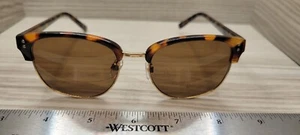 Foster Grant Women's Sunglasses Delaney Brown Tortoise Shell Aviator Gold Rim - Picture 1 of 6