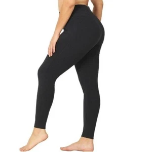 Women's Zenana Plus Size Wide Waistband Full Length Leggings Black 1X - Picture 1 of 8