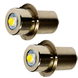 2-Pack High Power Bulb 3W LED 150LM 6-24V for Makita Flashlights, A-94502 A94502