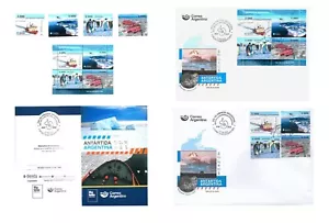 #75409E ARGENTINA 2025 ANTARCTICA STATION,SHIP,PENGUIN,BIRD SET+S/S+2 FDC+BROCHU - Picture 1 of 8