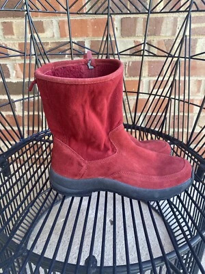 L.L. Botas de Invierno Bean Borgoña Rojo Forradas de Vellón Gamuza Talla 7.5 M Foto 1 de 4