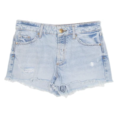 RIVER ISLAND Distressed Womens Denim Shorts Blue UK 8 W30 - Image 1 of 4