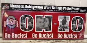 NUEVO OSU Ohio State Buckeyes Refrigerador Magnético Collage Marco de Fotos Imán - Imagen 1 de 5