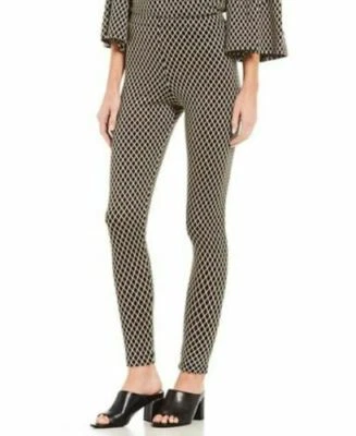 Bryn Walker Basic Leggings Black Ivory Diamond Italian Jacquard sz XS NWT $118 - Image 1 of 4