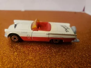 Matchbox #42 "Customized" White & Red Convertible 1957 Ford T-Bird - Loose - Picture 1 of 4