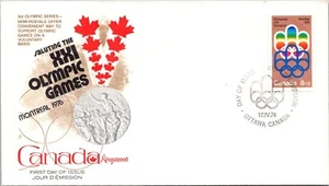 Canada 1974 FDC 3rd Olympic Series, 8c + 2c Stamp - Ottawa - Single - F76699 - Picture 1 of 2