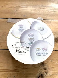 Set 4 Boston Warehouse Trading Kuchen Dessert Teller Nancy Grün 1,2,3 & 4 Süßigkeiten - Bild 1 von 4