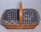 Longaberger J.W. Collection Original Easter Basket Handle Decorative Plaid Liner