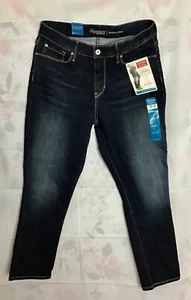 SIGNITURE BY LEVI STRAUSS LADIES MODERN SLIM DENIM JEANS PANTS SZ 12S  2540 - Picture 1 of 4
