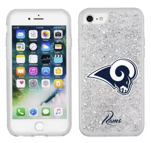Official NFL Glitter Flake Case, Los Angeles Rams, iPhone 8+ Plus - Picture 1 of 1