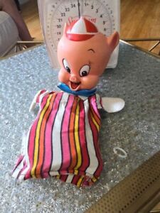 Vtg 1964 Porky Pig Hand Puppet Mattel Looney Tunes Warner Bros Needs Work SW #78
