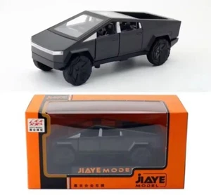 1:36 Tesla Cybertruck Vehicle Diecast Toy Model Black Lights Up NEW IN BOX - Picture 1 of 10
