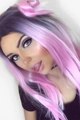 Peluca Ombre Rosa Recta Corta Bob Pelucas para Mujeres Niñas Juegos con disfraces Anime Fiesta Pelucas Foto 1 de 4