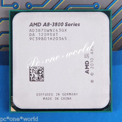 100% OK AD3870WNZ43GX AMD A8-3870K 3 GHz Quad-Core Processor CPU - Image 1 of 2