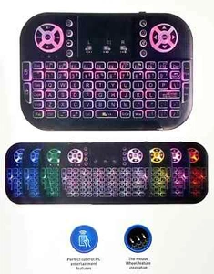 Teclado Inalambrico RGB para Android TV Box PC Laptop y Consolas PS4PS5 Touchpad - Picture 1 of 10