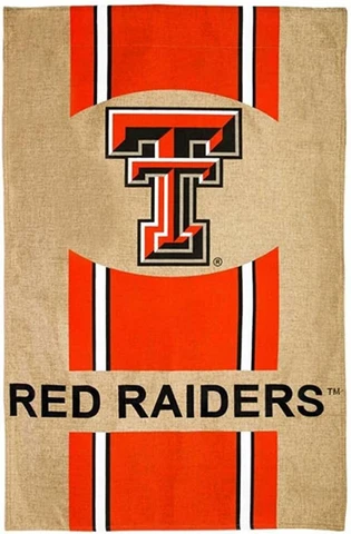 Texas Tech University TTU Red Raiders Burlap Garden Yard Flag 12.5”x18” 2-Sided Cover