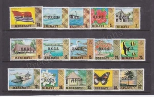 JUEGO DE PIEZAS DE SELLOS KIRIBATI SG 86-134 MNH 1981 1c-$2 EMISIÓN DEFINITIVA SERVICIO OKGS - Imagen 1 de 1