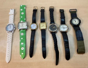 Lote de 7 relojes de pulsera para hombre y mujer mixtos Geneva Timex Pulsar Casio Lorus SOLO PIEZAS - Imagen 1 de 16