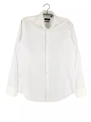 HUGO BOSS Camisa Casual Formal Gerald Estándar Blanco Hombre Talla M (40- - Imagen 1 de 4